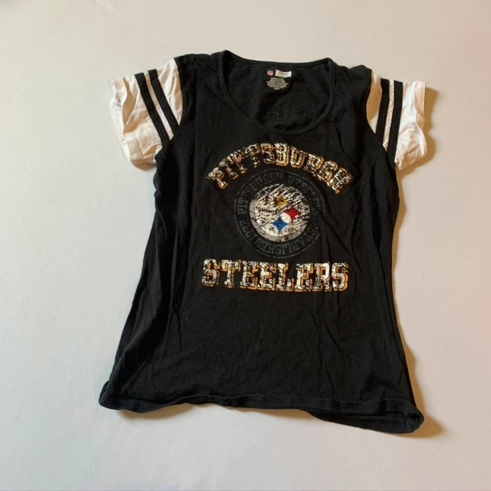 5/ $25 pittsburgh steelers black T shirt womens M